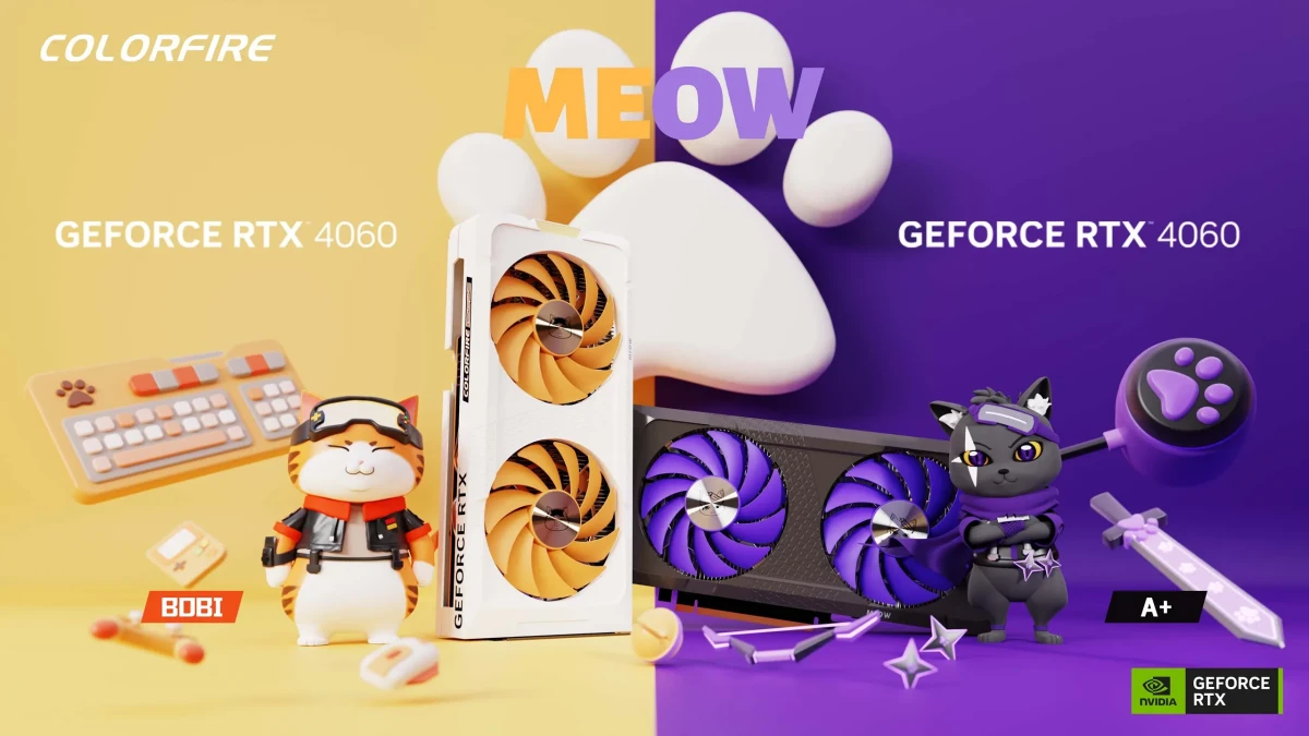 COLORFUL ra mắt dòng sản phẩm chủ đề COLORFIRE MEOW gồm card đồ họa, bo mạch chủ và vỏ case máy tính