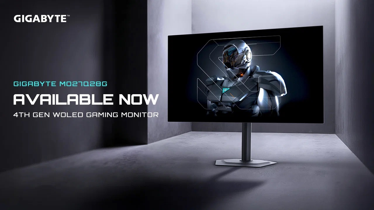 GIGABYTE ra mắt màn hình WOLED 27 inch QHD 280Hz thiết kế không viền bốn cạnh
