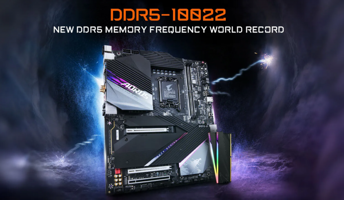 GIGABYTE thiết lập kỷ lục thế giới DDR5-10022 ép xung với Z690 AORUS TACHYON